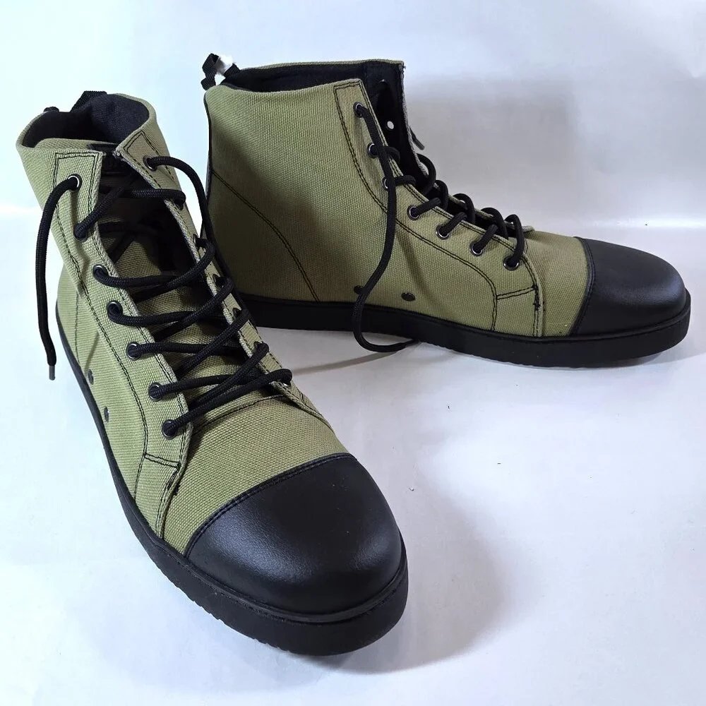 NWOT Woobies Snake-Eater MOD-2 Army Green Canvas Hi-Top Shoes Size 12